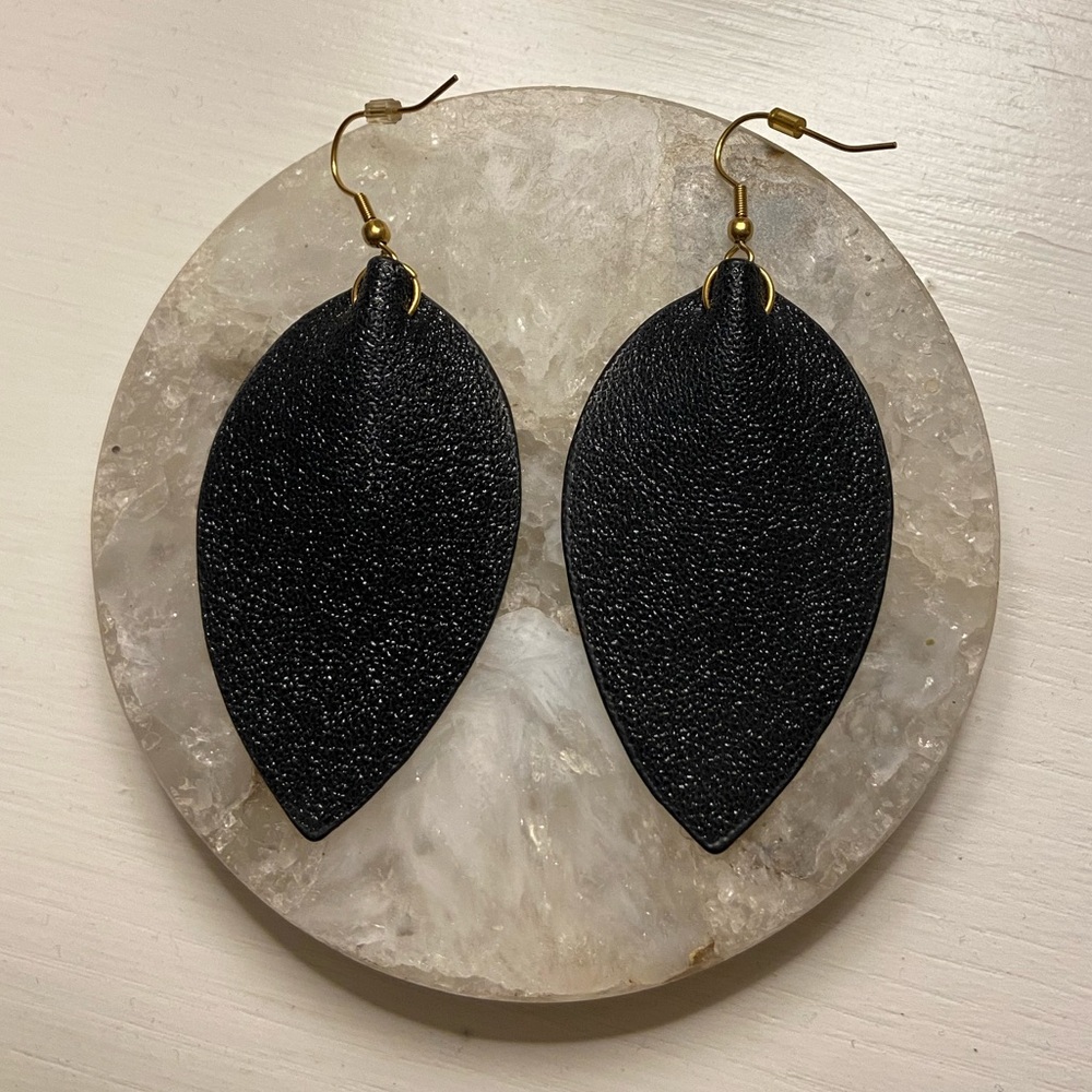 Leather Textured Earrings